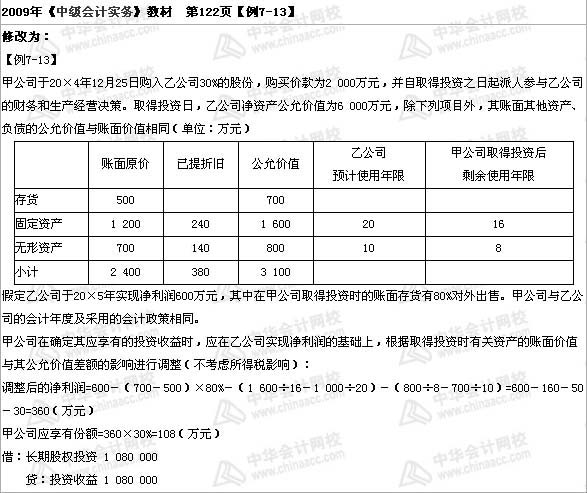 中級職稱《中級會計實務》第七章