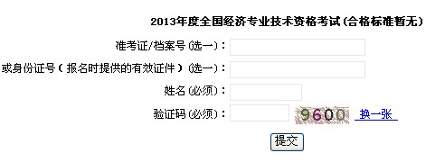 上海2013年經(jīng)濟師考試成績查詢?nèi)肟? width=