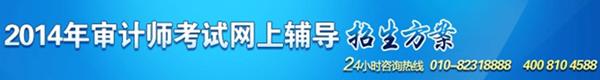 2014年審計(jì)師考試網(wǎng)上輔導(dǎo)招生方案