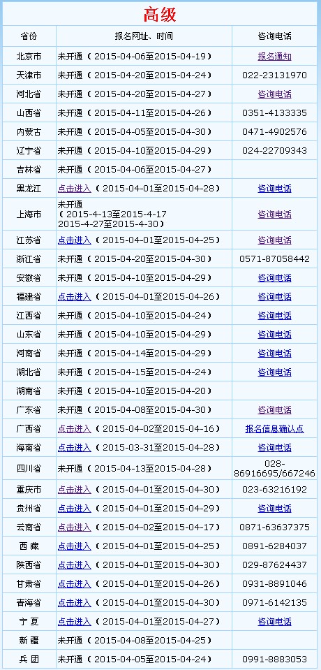 全國會計(jì)資格評價(jià)網(wǎng)開通2015年中級會計(jì)師報(bào)名入口