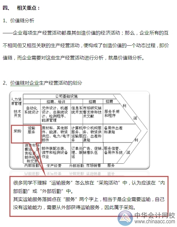 2015注會“借題發(fā)揮”戰(zhàn)略篇：價(jià)值鏈分析