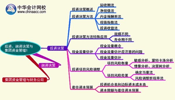 2015年高級會計師《高級會計實務》第二章考試要點知識樹之投資決策