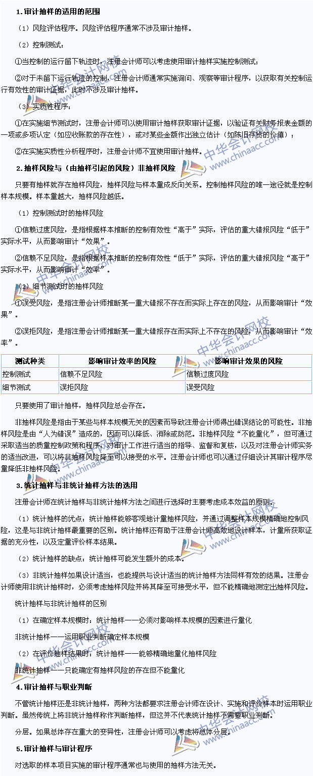 2015注冊會計師《審計》高頻考點(diǎn)：審計抽樣基本理論知識