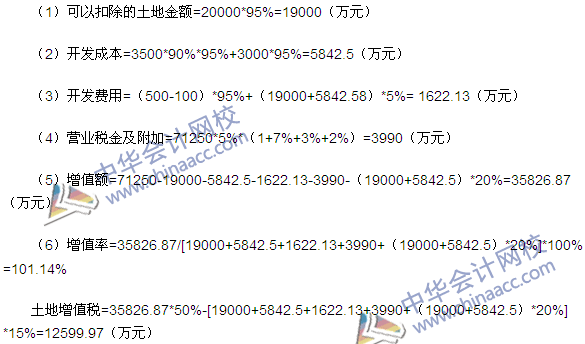 2015注冊(cè)會(huì)計(jì)師《稅法》計(jì)算題及答案