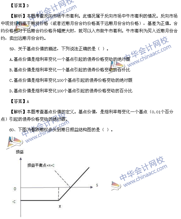 期貨從業(yè)資格考試《期貨基礎(chǔ)知識》樣卷單選題