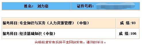 2015年經濟師成績查詢