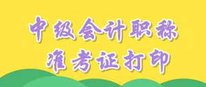 湖南中級(jí)會(huì)計(jì)職稱準(zhǔn)考證