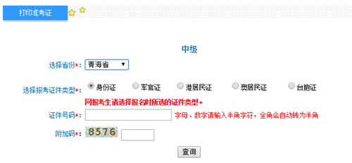 青海2016年高級會計師考試準(zhǔn)考證打印入口