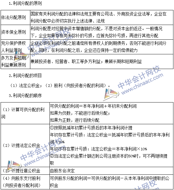 2016注會(huì)《財(cái)務(wù)成本管理》高頻考點(diǎn)：利潤(rùn)分配的項(xiàng)目和順序