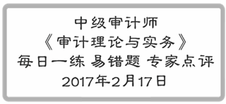 中級審計(jì)師《審計(jì)理論與實(shí)務(wù)》每日一練易錯(cuò)題專家點(diǎn)評