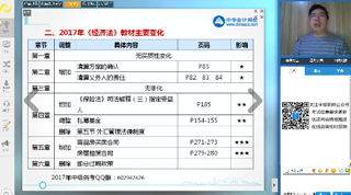 侯永斌視頻：2017年《中級經濟法》教材變動解讀及備考指導