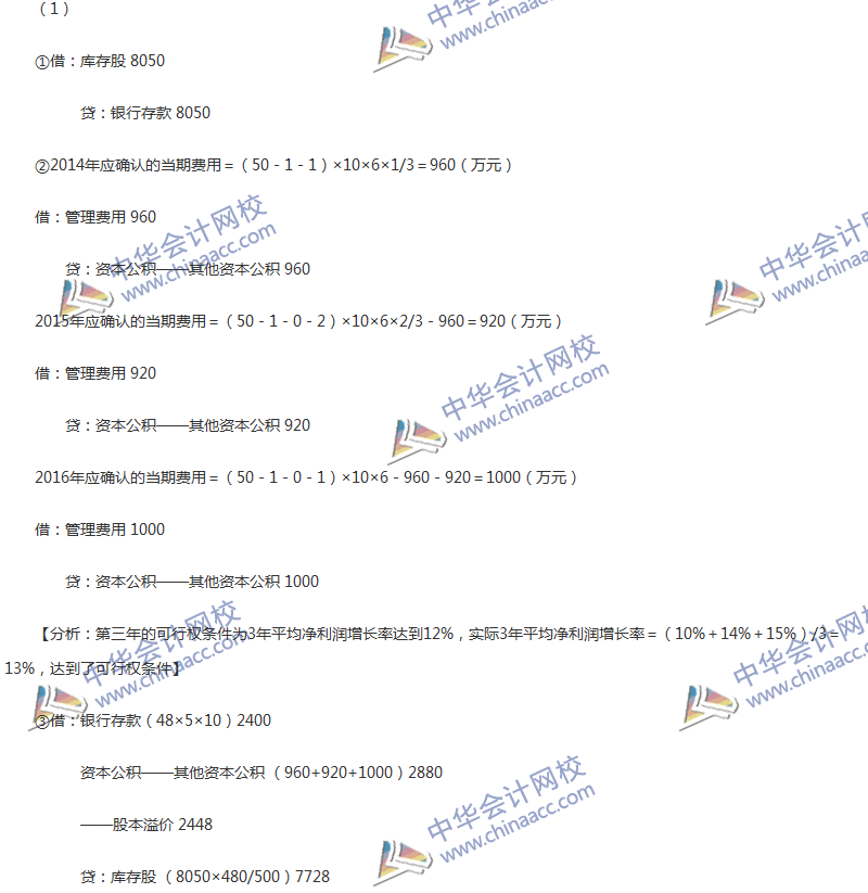 2017年中級會計(jì)職稱《中級會計(jì)實(shí)務(wù)》第十章精選練習(xí)題