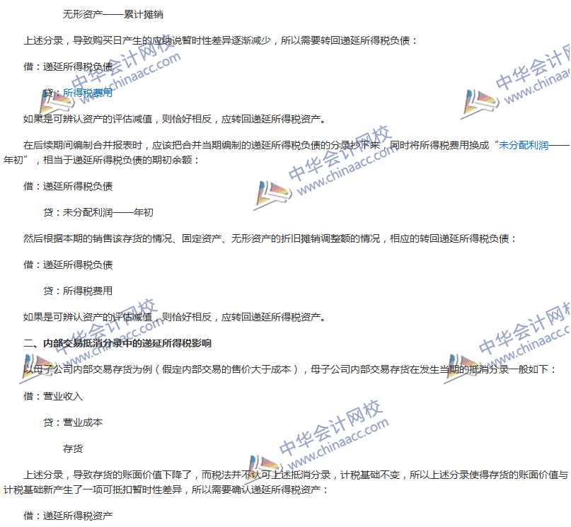 《中級(jí)會(huì)計(jì)實(shí)務(wù)》難點(diǎn)分析：合并報(bào)表編制需要考慮的所得稅因素