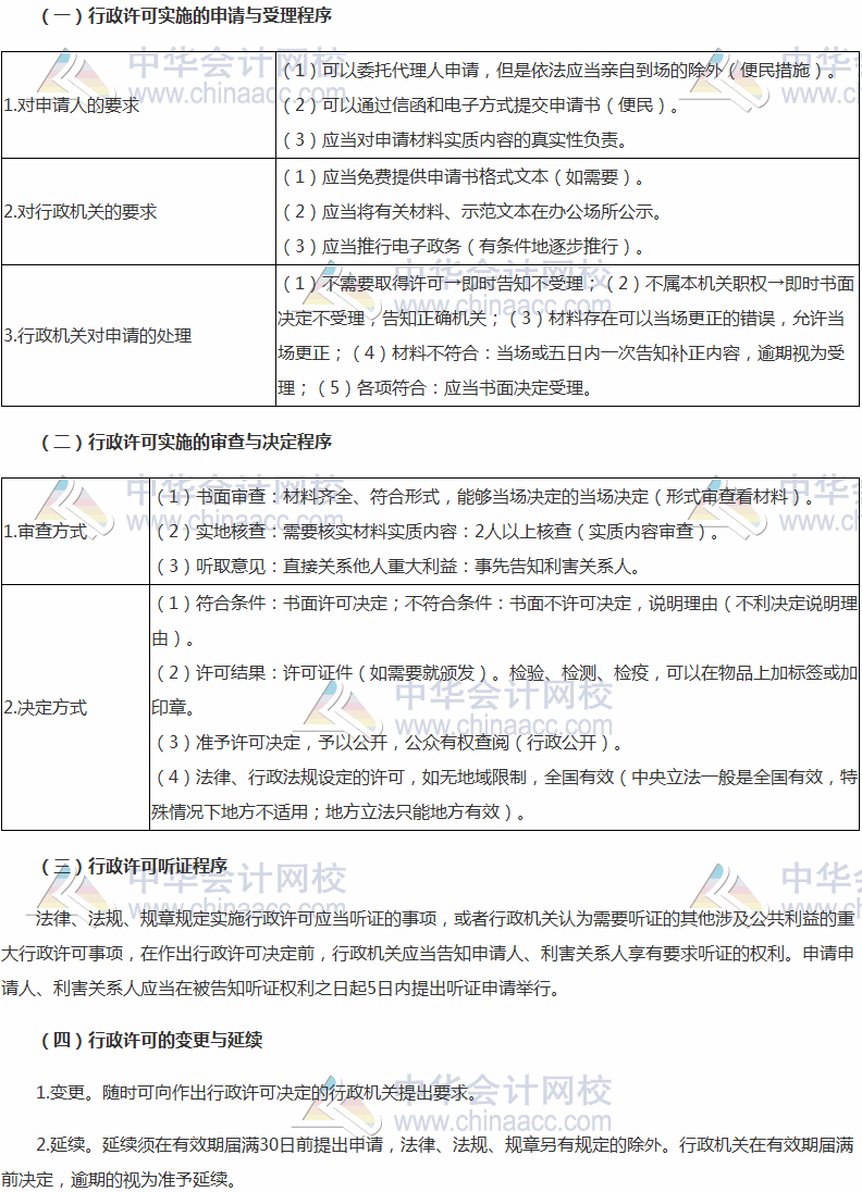 2017稅務(wù)師《涉稅服務(wù)相關(guān)法律》高頻考點：行政許可實施程序