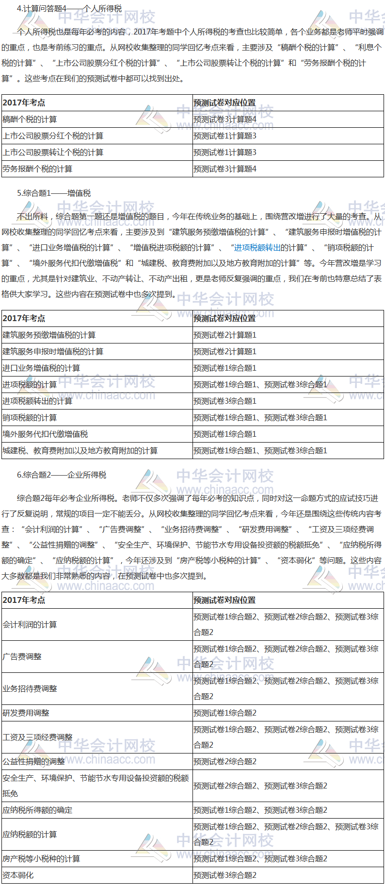 2017年注冊會(huì)計(jì)師考情分析