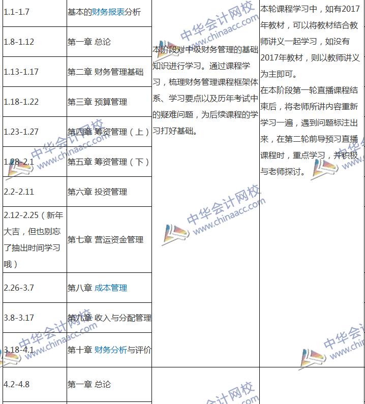 2018中級會計職稱專屬備考計劃 非私教直播班勿入！