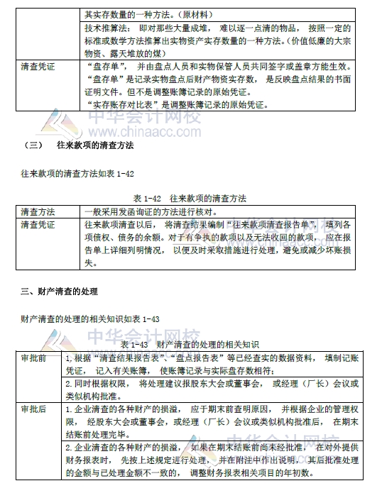 2018年初級會計實(shí)務(wù)改革第一章內(nèi)容 財產(chǎn)清查