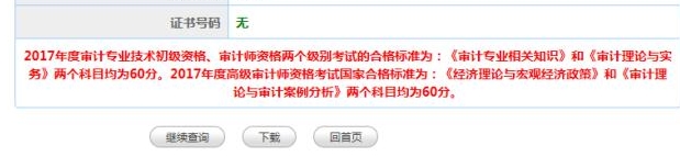 2017年審計師考試成績合格標(biāo)準(zhǔn)為60分