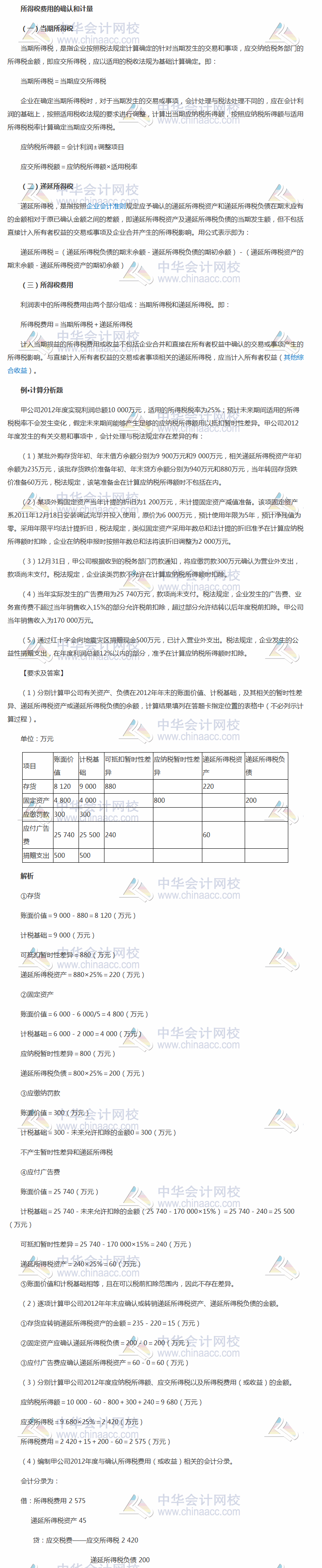 2018《中級會計(jì)實(shí)務(wù)》考前每日學(xué)習(xí)任務(wù)：所得稅費(fèi)用的確認(rèn)和計(jì)量