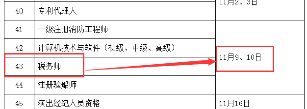 2019年稅務(wù)師考試時(shí)間