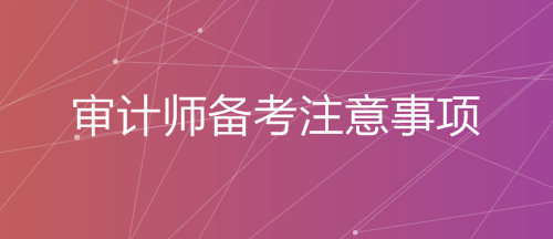 2019年審計師備考注意事項 