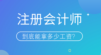 注冊會計師持證人到底能拿多少工資？