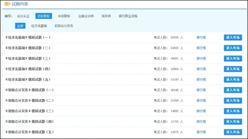 初級會計職稱考試模擬試題