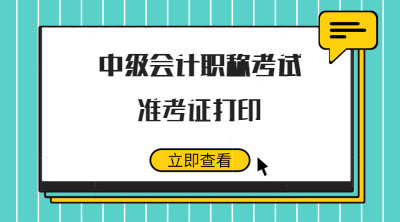 2019年中級(jí)會(huì)計(jì)職稱全國(guó)會(huì)計(jì)資格考試準(zhǔn)考證打印入口