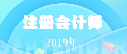 注冊(cè)會(huì)計(jì)師2019年