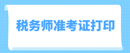 稅務(wù)師準(zhǔn)考證打印