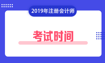 注冊(cè)會(huì)計(jì)師考試時(shí)間2019