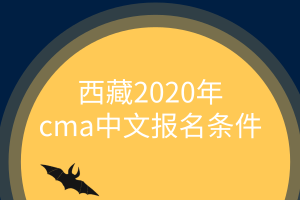 西藏2020年cma中文報(bào)名條件