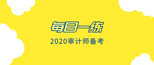 2020審計(jì)師每日一練