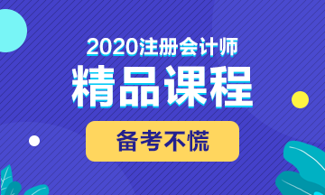 一步領你看懂網(wǎng)校2020年注冊會計師這些課程的區(qū)別