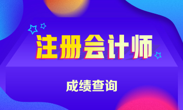 江西南昌注冊會計師考試成績查詢時間