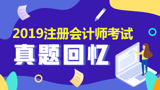 2019年注會會計試題及答案解析