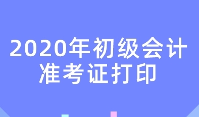 2020年上海市初級(jí)會(huì)計(jì)考試準(zhǔn)考證打印時(shí)間公布了嗎？