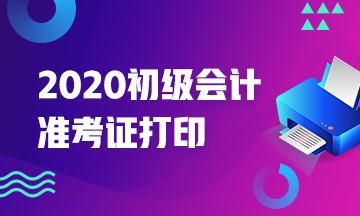 2020年江蘇省初級會計職稱考試準(zhǔn)考證打印時間你知道嗎？