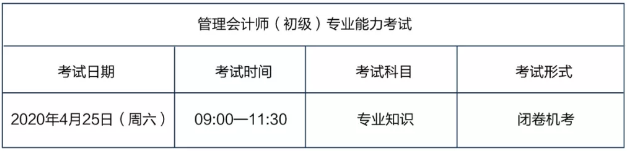 2020年初級管理會計師第一次考試報名即將開啟