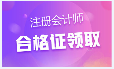 2019年cpa專業(yè)階段考試合格證書領取時間