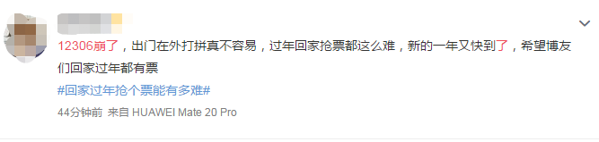 致中級會計職稱考生：12306崩了 過年回家的票搶著了嗎？