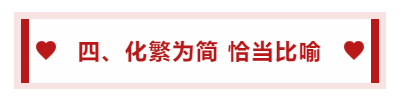 四、化繁為簡 恰當比喻