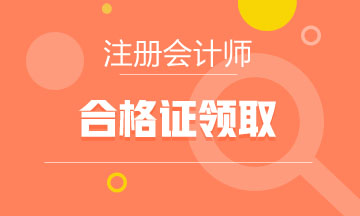 2019廣東省CPA合格證領(lǐng)證時(shí)間確定