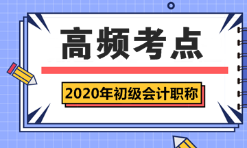 2020年初級(jí)會(huì)計(jì)考試《初級(jí)會(huì)計(jì)實(shí)務(wù)》第五章高頻考點(diǎn)