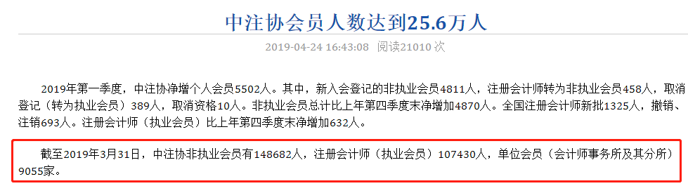 中注協(xié)重要數(shù)據(jù)透漏：2020年CPA將“擴(kuò)招”？！