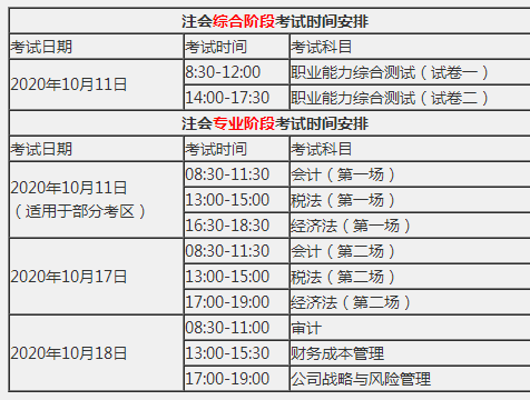 吉林2020年注冊(cè)會(huì)計(jì)師報(bào)名時(shí)間和考試時(shí)間