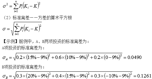 知識(shí)點(diǎn)：中級(jí)《審計(jì)專業(yè)相關(guān)知識(shí)》投資風(fēng)險(xiǎn)報(bào)酬（第三節(jié)）