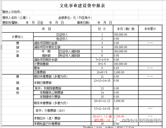 注意！文化事業(yè)建設(shè)費減半征收！申報表怎么填寫?