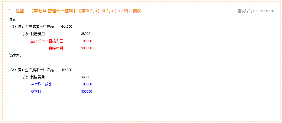 2020年初級會(huì)計(jì)實(shí)務(wù)《應(yīng)試指南》勘誤表