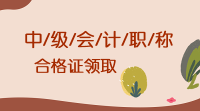 廣西2019年中級會計證書領(lǐng)取流程